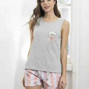 Pijama Verano Jersey Mujer Lencatex 26700 Gris M