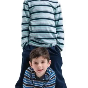 Pijama Varon Niños Jersey Algodón 100% Rayado Tipico 841n