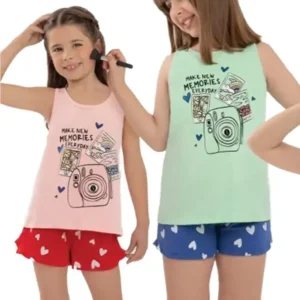 Pijama Verano Nena De Jersey Estampado Lencatex 24952