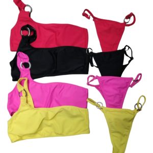Bikini Top Con Argolla Lisa A Un Hombro Y Less Agatha 33000