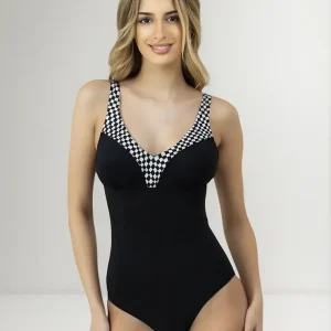 Malla Enteriza Vedetina Mujer Nodagi 335 Talles Grandes Azul 7