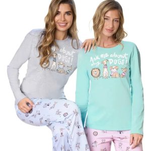 Pijama Invierno Mujer Jersey Algodón Lencatex 25356
