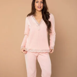 Pijama Invierno Mujer 25519 Talle Especial Bianca Secreta Salmon 6
