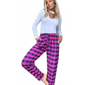 Pantalón Pijama Dama Escoses Moda Invierno Pantalón Unisex